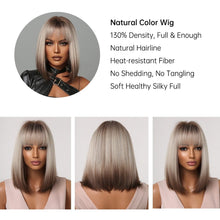 Load image into Gallery viewer, Cap Point Dina Short Straight Synthetic Daily Cosplay Party Heat Resistant Ombre Bo Hair Wigs
