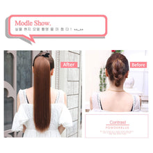 Load image into Gallery viewer, Cap Point Dina Synthetic Fiber Straight Hair Wigs With Ponytail Extensions
