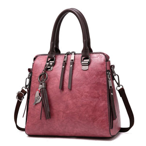 Cap Point Dirty Pink / One size Denise Luxury Crossbody Design Soft PU Leather Shoulder Tote Bag