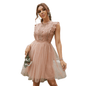 Cap Point dusty pink / S Summer sleeveless lace tulle Mini Party dress