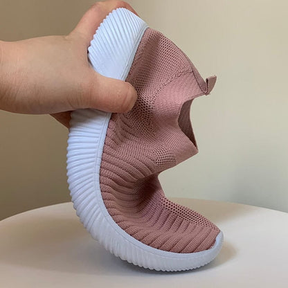 Cap Point Elegant Breathable Mesh Knit Sock Platform Sneakers