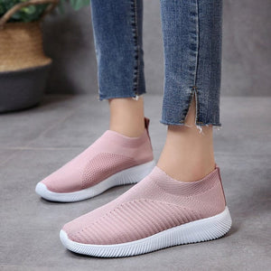 Cap Point Elegant Breathable Mesh Knit Sock Platform Sneakers