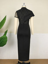 Load image into Gallery viewer, Cap Point Elegant Sheer Sleeve Lace Patchwork See Through Retro Chic Dress
