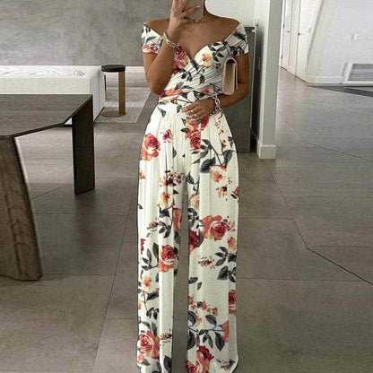 Cap Point Elegant  Wide Leg Sexy Off Shoulder Jumpsuit