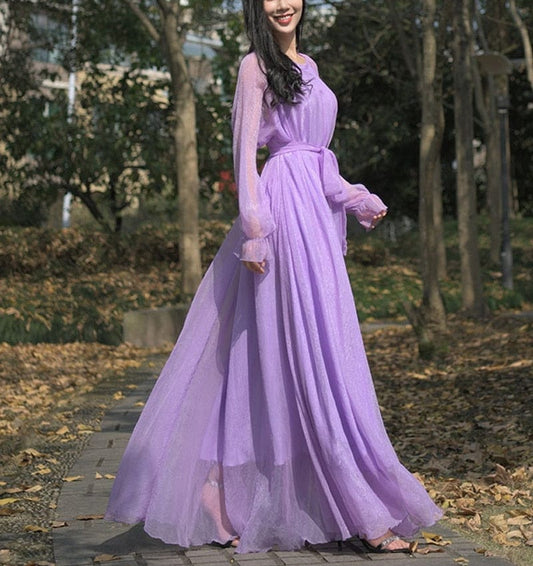 Cap Point Eliana Elegant Flowy High Quality Maxi Dress