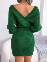 Load image into Gallery viewer, Cap Point Elisa Long Batwing Sleeve Slim Elastic Knitted Sweater Dress
