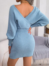 Load image into Gallery viewer, Cap Point Elisa Long Batwing Sleeve Slim Elastic Knitted Sweater Dress
