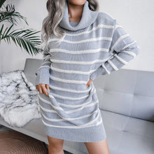 Load image into Gallery viewer, Cap Point Elisa Off Shoulder Lantern Long Sleeve Knitted Sweater Dress
