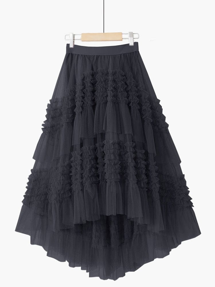 Cap Point Emine 3 Layers Tutu Tulle Irregular Mesh Skirt