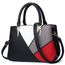 Load image into Gallery viewer, Cap Point European Designer Shoulder Stitching solid color PU Leather Handbag
