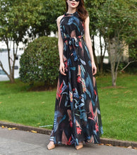 Load image into Gallery viewer, Cap Point Everly Floral Elegant Chiffon Sleeveless Strap Maxi Dress
