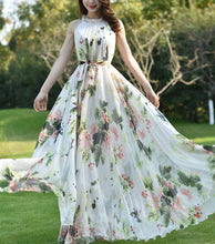 Load image into Gallery viewer, Cap Point Everly Floral Elegant Chiffon Sleeveless Strap Maxi Dress
