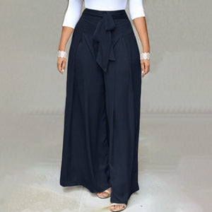 Cap Point Fashion High Waist Loose Bow Tie Oversized Summer Wide Leg Pants