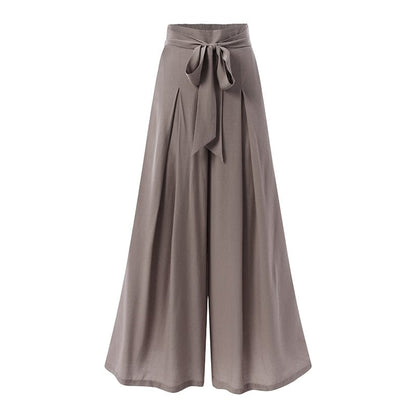 Cap Point Fashion High Waist Loose Bow Tie Oversized Summer Wide Leg Pants