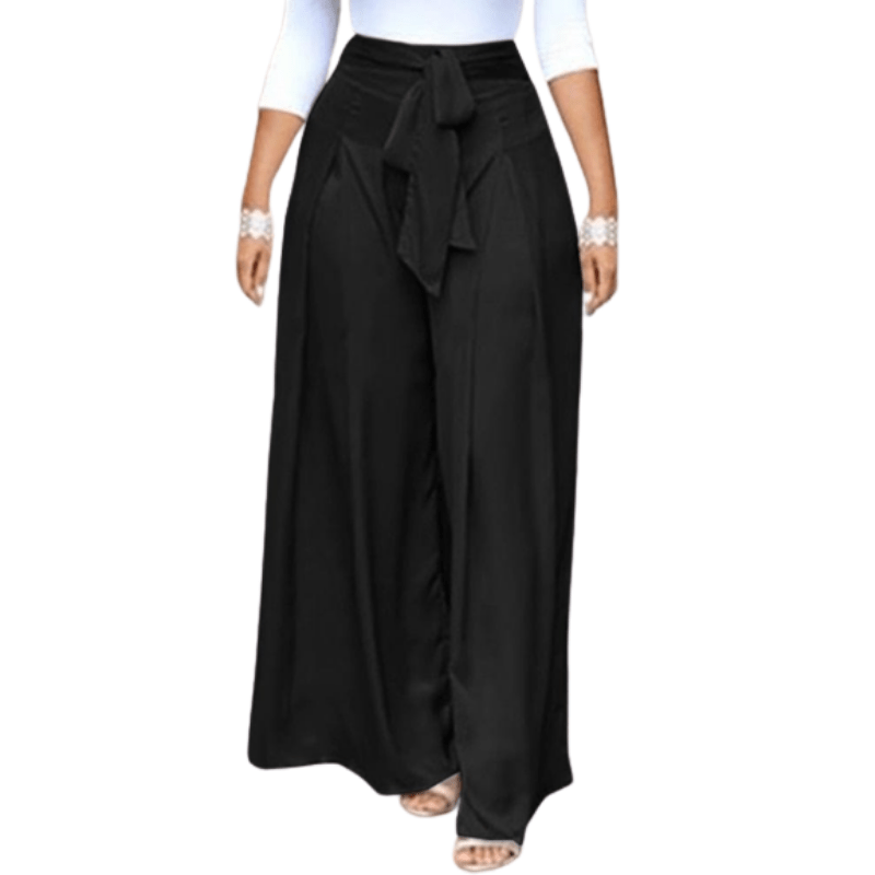 Cap Point Fashion High Waist Loose Bow Tie Oversized Summer Wide Leg Pants