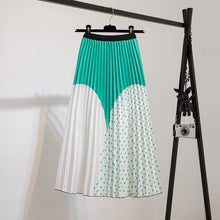 Load image into Gallery viewer, Cap Point Fashion Pleated Elastic High Waist Mid-Calf Skirt
