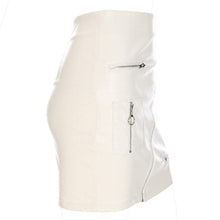 Load image into Gallery viewer, Cap Point Fashion PU Leather Hip Zipper Skirt
