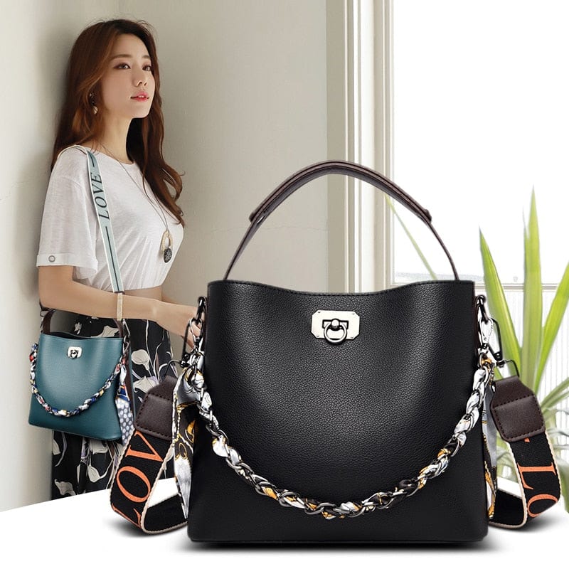 Cap Point Fashion Ribbon Designer Tote Handbag