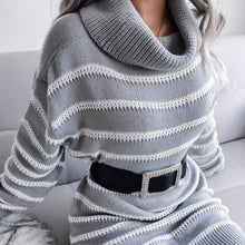Load image into Gallery viewer, Cap Point Fashion Turtleneck Knitted Sweater Dress
