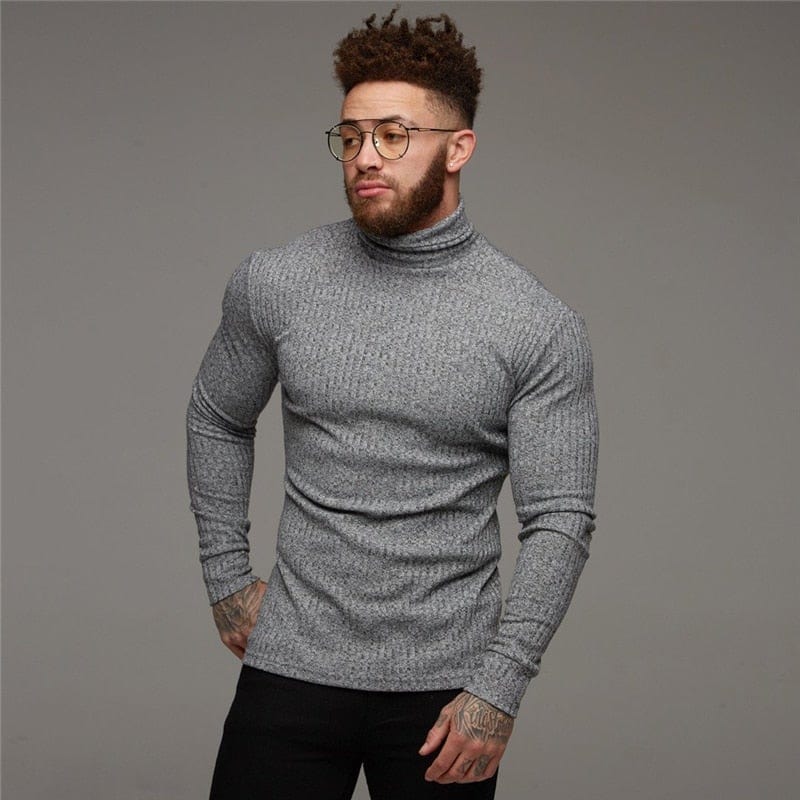 Cap Point Fashion Turtleneck Mens Thin Sweater