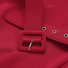 Load image into Gallery viewer, Cap Point Fashion V Neck Short Ruffled Sleeve Belt Bodycon Midi Dress
