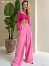 Load image into Gallery viewer, Cap Point Fashion Wide Leg High Waisted Casual Pants
