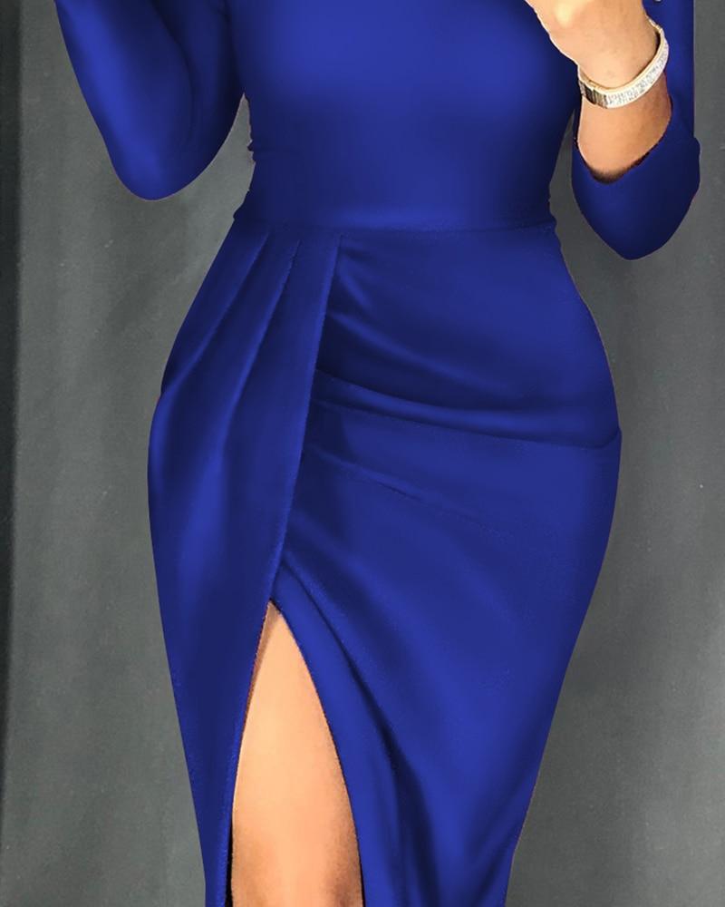 Cap Point Fashionable Elegant Off Shoulder Ruched Evening Dress