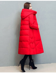 Cap Point Fashionable thick cotton padded winter long coat