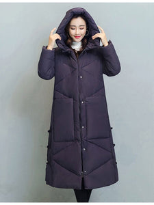 Cap Point Fashionable thick cotton padded winter long coat