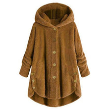 Load image into Gallery viewer, Cap Point Faux Fur Hooded Coat Plush Velvet Jacket
