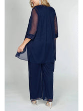 Load image into Gallery viewer, Cap Point Francine Plus Size Chiffon Mother of the Bride Pant Set
