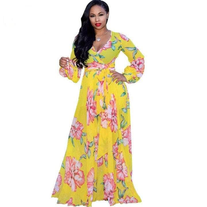 Cap Point Francine Printed Chiffon Summer Dress