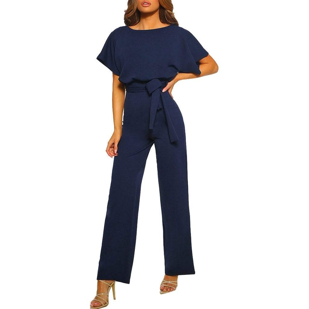 Cap Point Francisca Sexy Belted Jumpsuits