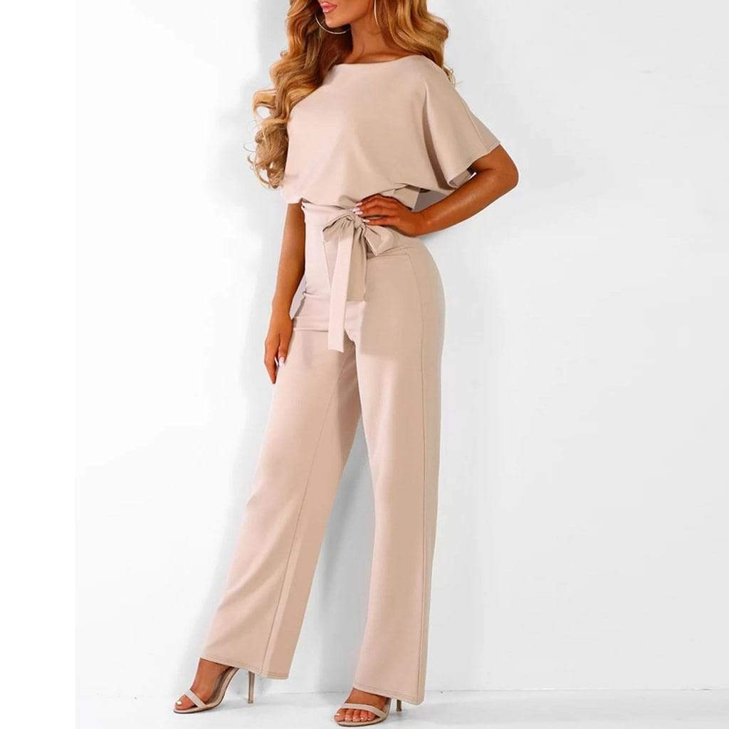 Cap Point Francisca Sexy Belted Jumpsuits