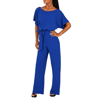 Cap Point Francisca Sexy Belted Jumpsuits