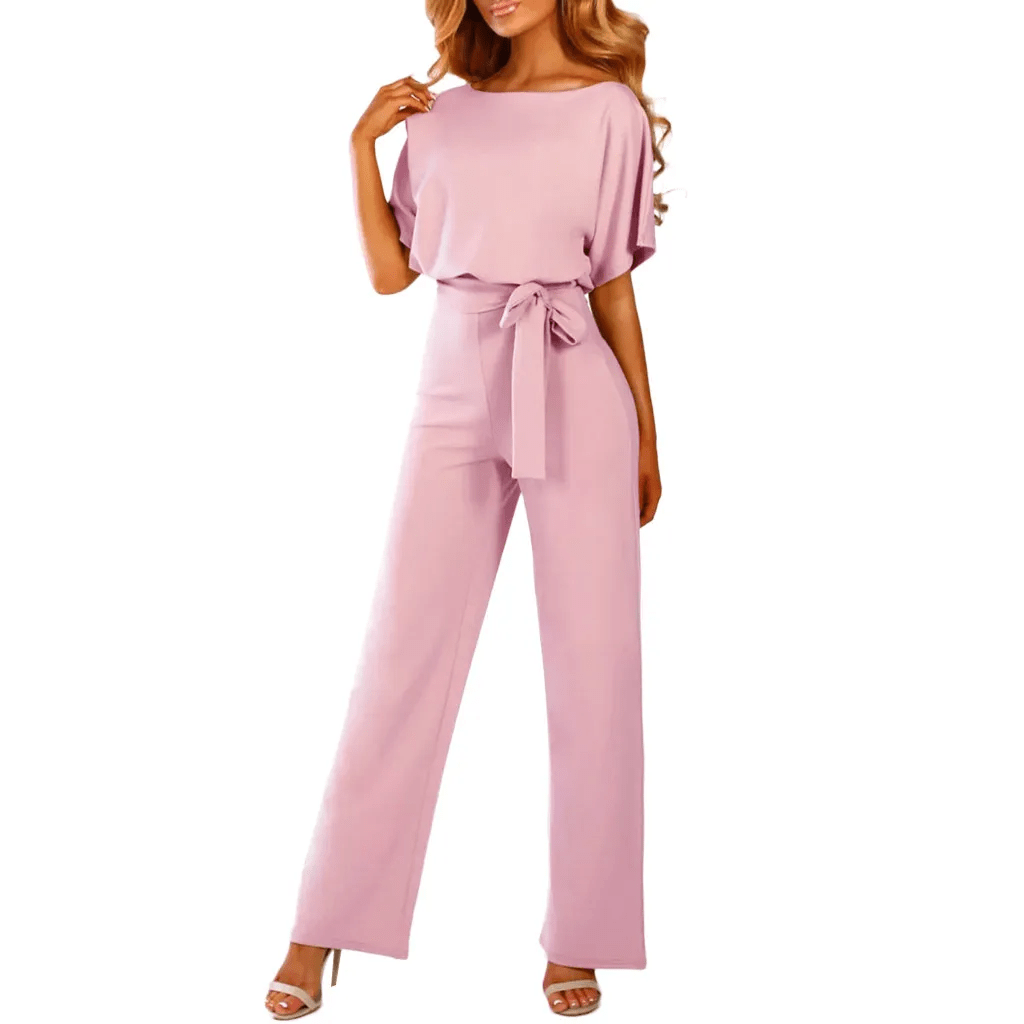 Cap Point Francisca Sexy Belted Jumpsuits