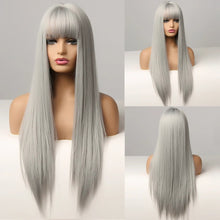 Load image into Gallery viewer, Cap Point G / One size fits all Amanda Long Straight Synthetic Wigs
