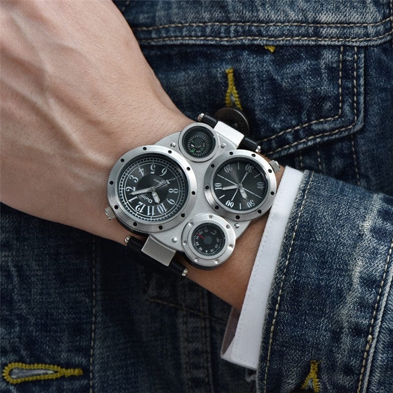 Cap Point Gabriel Men's Decorative Compass Wrist Watch