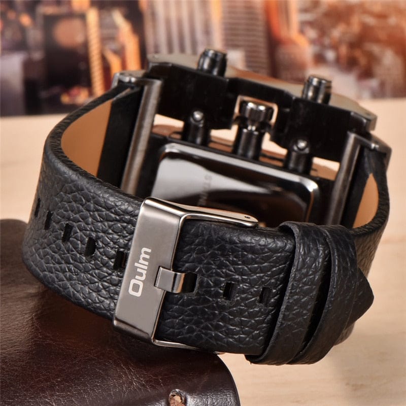 Cap Point Gauthier Square Dial Wide Strap Wristwatch