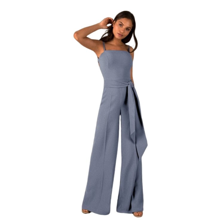 Cap Point Genevieve Sold Backless Wide Legs Jumpsuit