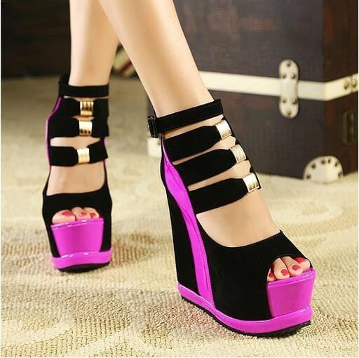 Cap Point Genuine Women Platform Thick Soles Sandals