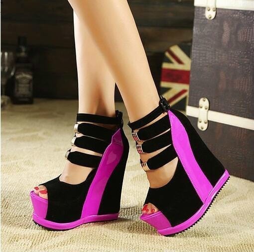 Cap Point Genuine Women Platform Thick Soles Sandals