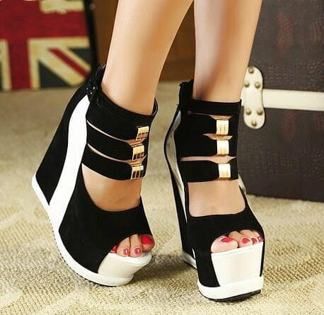 Cap Point Genuine Women Platform Thick Soles Sandals