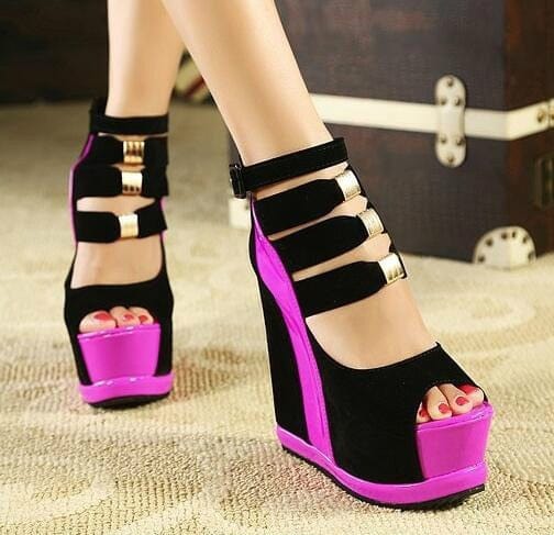Cap Point Genuine Women Platform Thick Soles Sandals