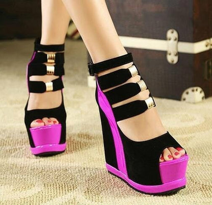 Cap Point Genuine Women Platform Thick Soles Sandals