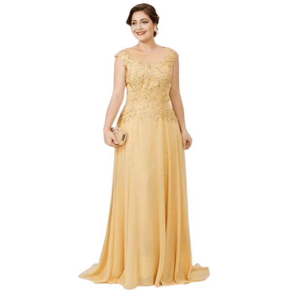 Cap Point Gold / 6 Golden A-Line Mother of the Bride Dress