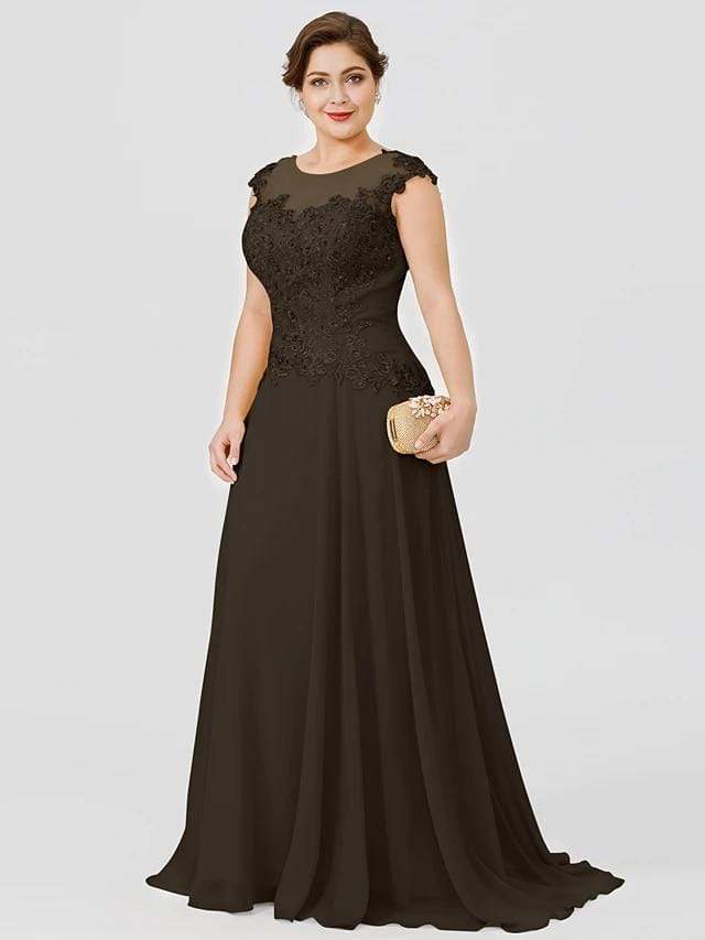 Cap Point Golden A-Line Mother of the Bride Dress