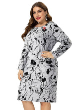 Load image into Gallery viewer, Cap Point GRAY  1 / XL / 170 Meadow Elegant vintage print club dress

