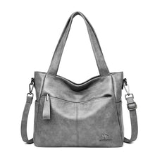 Load image into Gallery viewer, Cap Point Gray 2 Catherine Genuine Brand Ladies Soft Leather Shoulder Handbag
