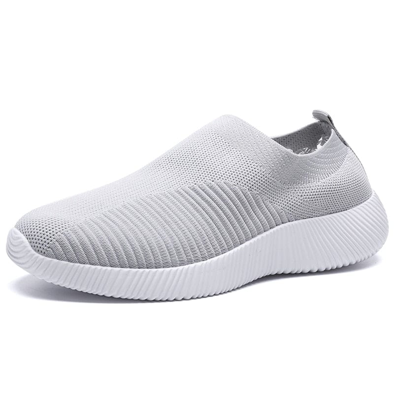 Cap Point Gray / 3 Elegant Breathable Mesh Knit Sock Platform Sneakers